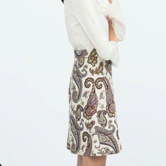Zara Flared A-Line Paisley Jacquard Print Size  S - Picture 8 of 16
